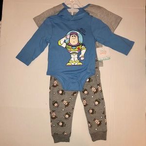 NWT Disney boys set blue gray Toys Story 12 month